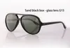 Nouvelle marque d'arrivée Designer Classic Sunglasses Men Femmes Plank Frame Metal Hinge Glass Lens Retro Eyewear with Case et Label6509626