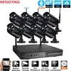 8CH 1080P HD Audio Wireless NVR Kit P2P 1080P Indoor Outdoor IR Night Vision Security 2.0MP Audio IP Camera WIFI CCTV System