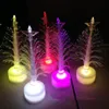 Jueja Nieuwigheid Glowing Fiber Optic Christmas Tree Night Lamp Led Bodem Sticker Nachtlampje voor kinderen Romantic Home Decoratief