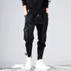 2019 Hombres Multi-bolsillo Diseño de cintura elástica Pantalón Harem Street Punk Hip Hop Pantalones casuales rojos Joggers Hombre Ejército Pantalones cargo Xxxl Y19073001