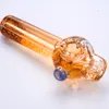 Le plus récent tuyau à main en verre coloré avec de la glycérine liquide à l'intérieur de la pipe à fumer en verre Dab Oil Rigs 211