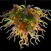 Hand Blown Chandeliers Lamp LED Light Source Modern Crystal Color Murano Glass Small Size Pendant Lights for Home Decor