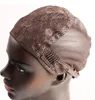 Bella Hair Professional Caps à double dentelle sans glueless pour faire une perruque avec des sangles réglables et des peignes en dentelle suisse noire brun s m l