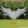 ハイエンドグレーシリーズビッグエンジェルウィングスDIY背景壁装飾小道具舞台ショーダンスのための灰色の妖精の羽