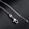 Kasanier Hela 20st 925 Silver Necklace Solid 2mm 16 30 Inches Fashion Jewely Halsband Men039s and Women039s Party 6531286