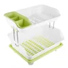 Double Layer Kitchen Dishes Draining Rack