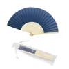 10 Stks Gepersonaliseerde Gegraveerde Vouwen Handvouw Vintage Fans Outdoor Organza Gift Bag Bruiloft Baby Douche Gunsten