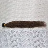 fasci di capelli ricci crespi brasiliani estensioni dei capelli umani di Remy 100g capelli vergini brasiliani non trattati di grado 8a doppi disegnati