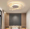 Creative Modern LED Ceiling Lights Living Room Bedroom Study Balcony Indoor Lighting Black White Aluminum Ceiling Lamp Fixture L247o