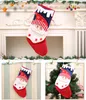 Ano Novo Natal Meia Saco Xmas Presente Doces Decorações de Natal para Sock Christmas Tree Decor DC287