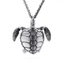 Ny gjutning Rostfritt stål Baby Turtle Hängsmycke Halsband Cool gåvor för män Boys Baby Lovely Gift