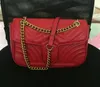 حار بيع m443497 هامنت حقائب الكتف المرأة الذهب سلسلة crossbody حقيبة حقائب جديدة مصمم محفظة الإناث رسالة حقيبة الحجم 26 سنتيمتر