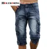 men cargo shorts bermuda homme male fashion shorts Washed denim short men jeans shorts homme