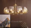 Lampadario a LED in cristallo postmoderno, illuminazione per soggiorno, ristorante in rame di lusso, luci in vetro, lampade a sospensione nordiche per la casa semplice MYY