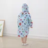 فتيات سترة معطف واق من المطر الكرتون Sesame Street Printing Rainproof Pritprack Brim Brim One Suit One