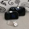 3Pcs/set Fashion C Women Shell cosmetic bag black patent leather storage box makeup carry case for ladies favorite vogue items vip gifts