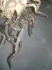 モダンクリア吹きガラスムラーノ天井フラッシュマウントライトフィクスチャドールチキュラスタイルハンドブロンクリスタルシャンデリア