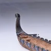 Dragon Boat Incense Stick Holder Burner Hand Carved Carving Censer Ornaments Retro Incense Burners Traditional Design so Q1904261506364