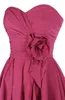 Sweetheart High Low Asymmetrical Bridesmaid Dress Chiffon Ruffles Party Prom Homecoming Dresses Lace-up Back