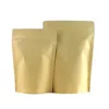 Sacchetto con cerniera richiudibile termosaldabile stand-up in lamina marrone all'ingrosso, sacchetto per imballaggio per alimenti in carta kraft con tacca a strappo da 1 pollice è 2,54 cm