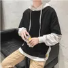 Korean Sweatshirt Men Hoodie Street Harajuku Japanese Split Patchwork Mens Sweatshirts Hoodies Pullovers Fashion Clothing Trends V191019