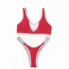 Moda Damska Sexy Designer Swimwear Lato Regulowany Stringi Bikini Swimsuit Kontrast Kolor Bathing Garnitury Darmowa Wysyłka