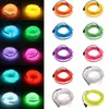 Flashing EL Wire Neon Lighting Lamp 1M 3M 5M Flexible Battery Power Led Ribbon Light Cold light stage props Strip Light 10 Colors