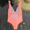 sexig en bit baddräkt push up swimwear kvinnor ruffle monokini elastisk axel midja baddräkt bodysuit baddräkt simma slitage