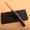 1pcs kullager Flipper Folding Kniv D2 Stone Wash Finish Black Black G10 Hantera EDC Pocket Presentknivar H001