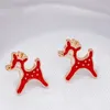 DHL Women Christmas Hat Earrings High-quality Santa Claus Hat Shaped Stud Earrings Fashion Christmas Ear Decoration Festival Ear Studs