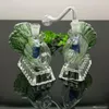 Chinese cabbage glass cigarette kettle with color belt base Wholesale Bongs Oil Burner Pipes Water Pipes Glass Pipe Oil Rigs Smoking