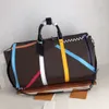 2020 Nowa wysokiej jakości luksusowa torba podróżna M55819 Kolorowa barowa barka duża torebka na zewnątrz torba mody 50x29x2312v