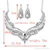 Bridal Jewelry Drop Earrings European and American Popular Big Brand Alloy Full Diamond Sets Necklace For Party Wedding