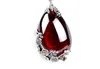 Mode- Thai Silver Garnet exclusief Ketting Ingelegde Vrouw Retro Rode Garnet Drop Hanger National Wind Silver Silverware Best Gift