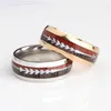 roestvrijstalen houtkorrel pijltjesringband gouden ringen voor vrouwen heren mode sieraden wil en sandy