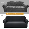 Meijuner soffa täcker vattentät solid färg hög sträcka slipcover all-inclusive elastisk soffa täcker soffa för matsal