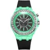 Panares elegantes diamantes coloridos esportes coloridos quartzo pulselwatches luminous luminous watches meninas