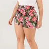 Beach Shorts Bohemia Floral Beachwear Pants Flowers Printed Casual Boardshorts Plus Size Belt Swimwear Elastic Surf Swimming Shorts F7519