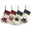 Weihnachtsstrümpfe Socken Candy Stocking Hanger Toys Süßigkeiten Geschenkbeutel Bärentatze Schneeflocke Socken Christbaumschmuck Dekoration EEA497