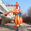 Funny Parade Performance Inflatable Clown Puppet 3.5m Cartoon Figure Walking Blow Up Joker Costume For Circus Show