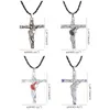 Collier pendentif guitare Johnny Hallyday pour hommes, bijoux en acier inoxydable 316, médaillon flottant, breloques Christian Crucifix6690126