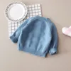 Maglioni per bambini Inverno Bambina Maglione Pompon Cotone Lana Bambini Bambino Ragazze Cardigan Lavorato a maglia Vestiti per bambini Maglione ragazzo