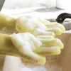 2 uds = 1 Juego de guantes de goma para lavar platos de silicona, resistentes al calor y a las quemaduras, para el hogar, cocina, lavavajillas, lavado de verduras, guantes de baño para mascotas