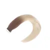 Top quality 8A-indian remy human hair Straight wave PU tape on hair Extensions 2 5g per piece Ombre Color 6T613# 40pcs274Q