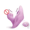 Giocattoli adulti del sesso del vibratore del dildo della farfalla indossabile per le mutandine del vibratore del telecomando senza fili dello stimolatore del clitoride del punto G delle donne J2215
