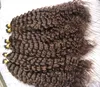 Brasiliansk Kinky Curly Hair 16 "-24" 100% Maskin Tillverkad Remy Human Hair Extensions Kapsel Keratin Jag Spets Hårfusion1.0g / s 300g