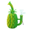 7 "pipes à fumer bong silicone narguilé unique ananas tabac fumée herbe cigarette tuyau plate-forme pétrolière