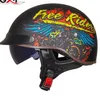 GXT DOT -certifiering Retro Motorcykelhjälm Moto Hjälm Scooter Vintage Half Face Biker Motorcykel Crash Moto Helmet Casco Moto5781330