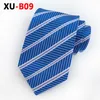 Stripe necktie 20 Colors 146*8cm Men's wedding Jacquard Neck tie for Father's Day business polyester tie Christmas Gift