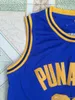 # 23 Barack Obama Punahou Jersey Pas Cher Obama Blanc Bleu College Chemises Ed Édition Commémorative Maillots De Basket-ball